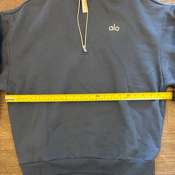 ALO Yoga Zip-Up Sweater in Slate - Picture 2 of 5